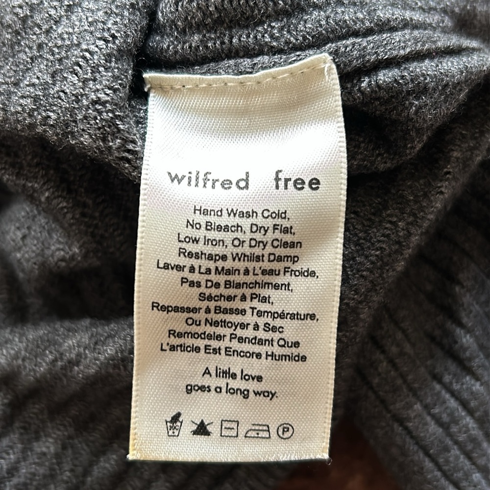 Aritzia Wilfred Free Lolan Sweater Charcoal Grey Wool Blend - Picture 6 of 7